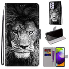 For Samsung Galaxy A52 5G / Black White Lion Head