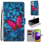 For Samsung Galaxy A52 5G / Blue Red Butterfly