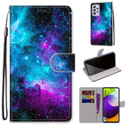 For Samsung Galaxy A52 5G / Purple Green Starry Sky