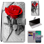 For Nokia 3.4 / Wood Red Rose