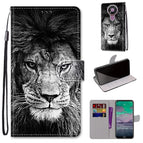 For Nokia 3.4 / Black White Lion Head
