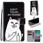 For Nokia 3.4 / Middle Finger White Cat