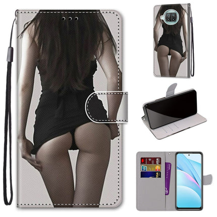 Coloured Drawing Cross Texture Horizontal Flip PU Leather Case with Holder & Card Slots & Wallet & Lanyard, For Xiaomi Mi 10T Lite