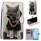 For Xiaomi Mi 10T Lite / Golden Chain Grey Cat