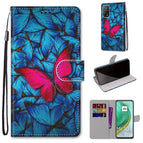For Xiaomi Mi 10T Pro / 10T / K30s / Blue Red Butterfly