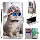For Xiaomi Mi 10T Pro / 10T / K30s / Slant Hat Blue Mirror Cat