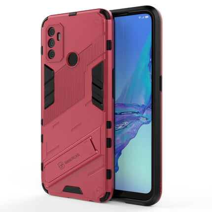 Punk Armor 2 in 1 PC + TPU Shockproof Case with Invisible Holder, For OPPO A93 5G, For OPPO A53 4G, For OPPO F17 Pro