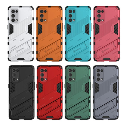 Punk Armor 2 in 1 PC + TPU Shockproof Case with Invisible Holder, For OPPO Reno5 Pro, For OPPO Realme V15