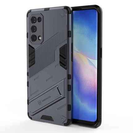 Punk Armor 2 in 1 PC + TPU Shockproof Case with Invisible Holder, For OPPO Reno5 Pro, For OPPO Realme V15