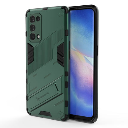 Punk Armor 2 in 1 PC + TPU Shockproof Case with Invisible Holder, For OPPO Reno5 Pro, For OPPO Realme V15