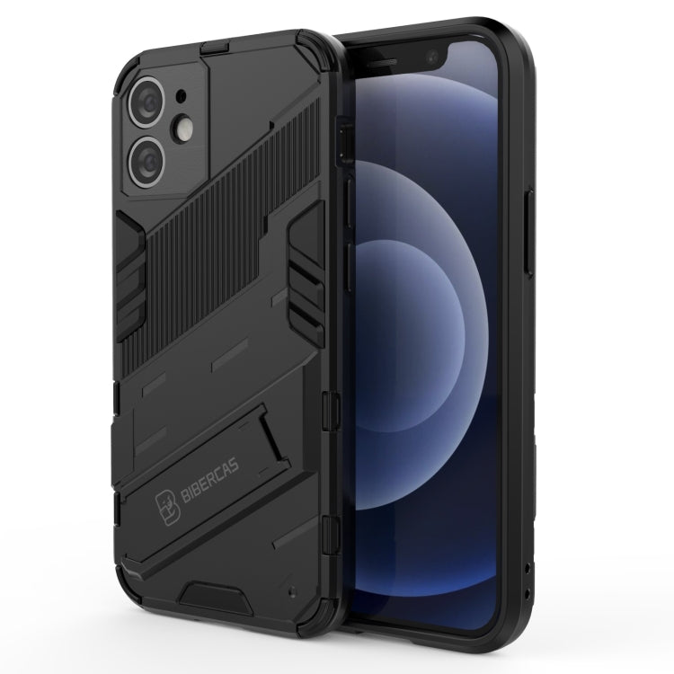 Punk Armor 2 in 1 PC + TPU Shockproof Case with Invisible Holder, For iPhone 12 mini, For iPhone 12, For iPhone 12 Pro, For iPhone 12 Pro Max