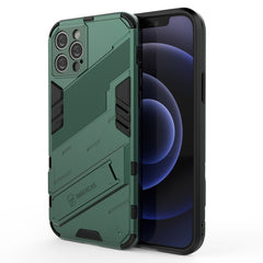 Punk Armor 2 in 1 PC + TPU Shockproof Case with Invisible Holder, For iPhone 12 mini, For iPhone 12, For iPhone 12 Pro, For iPhone 12 Pro Max