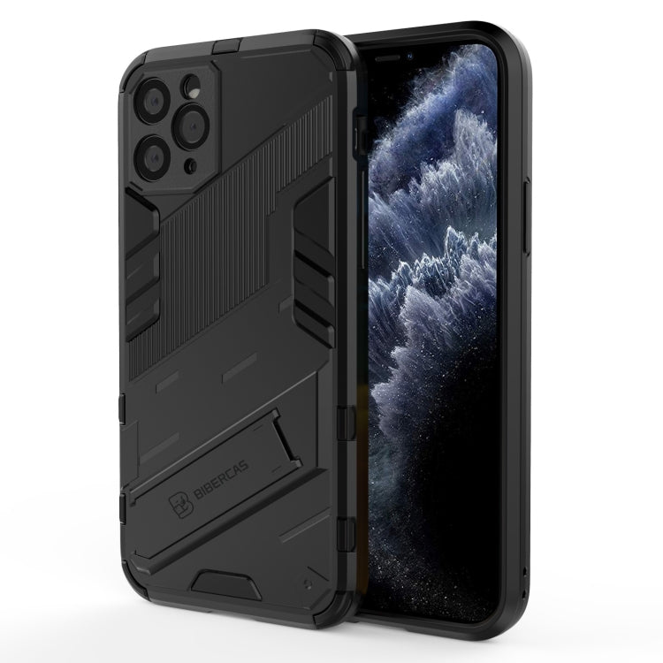 Punk Armor 2 in 1 PC + TPU Shockproof Case with Invisible Holder, For iPhone 11 Pro, For iPhone 11, For iPhone 11 Pro Max, For iPhone X / XS