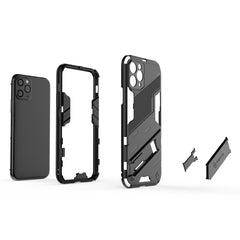 Punk Armor 2 in 1 PC + TPU Shockproof Case with Invisible Holder, For iPhone 11 Pro, For iPhone 11, For iPhone 11 Pro Max, For iPhone X / XS