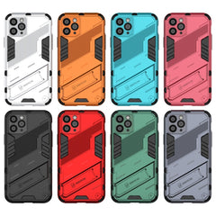 Punk Armor 2 in 1 PC + TPU Shockproof Case with Invisible Holder, For iPhone 11 Pro, For iPhone 11, For iPhone 11 Pro Max, For iPhone X / XS