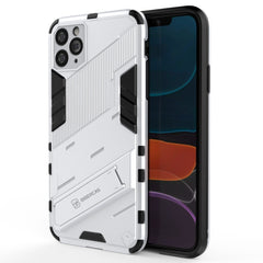 Punk Armor 2 in 1 PC + TPU Shockproof Case with Invisible Holder, For iPhone 11 Pro, For iPhone 11, For iPhone 11 Pro Max, For iPhone X / XS