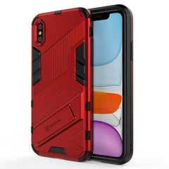 Punk Armor 2 in 1 PC + TPU Shockproof Case with Invisible Holder, For iPhone 11 Pro, For iPhone 11, For iPhone 11 Pro Max, For iPhone X / XS