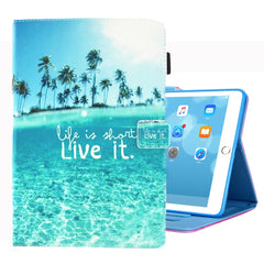 For iPad 10.2 inch Coloured Drawing Pattern Horizontal Flip Leather Case with Holder & Card Slots & Photo Frame