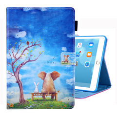 For iPad 10.2 inch Coloured Drawing Pattern Horizontal Flip Leather Case with Holder & Card Slots & Photo Frame