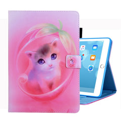 For iPad 10.2 inch Coloured Drawing Pattern Horizontal Flip Leather Case with Holder & Card Slots & Photo Frame