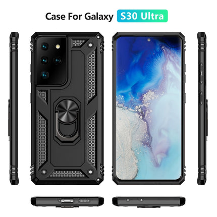 Shockproof TPU + PC Protective Case with 360 Degree Rotating Holder, For Samsung Galaxy S21 Ultra 5G