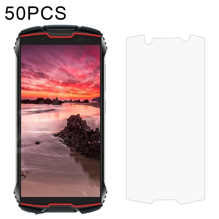 50 PCS 0.26mm 9H Surface Hardness 2.5D Explosion-proof Tempered Glass Non-full Screen Film