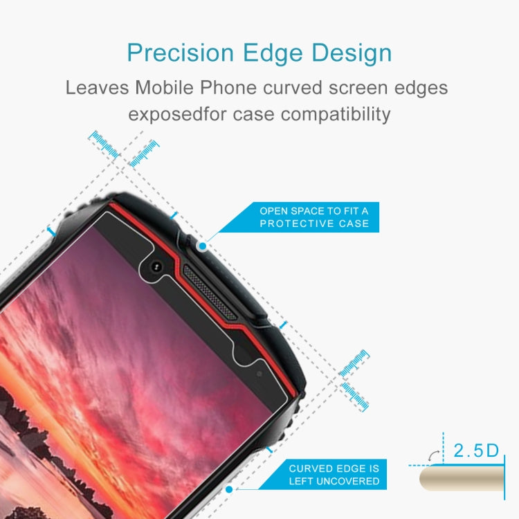 50 PCS 0.26mm 9H Surface Hardness 2.5D Explosion-proof Tempered Glass Non-full Screen Film
