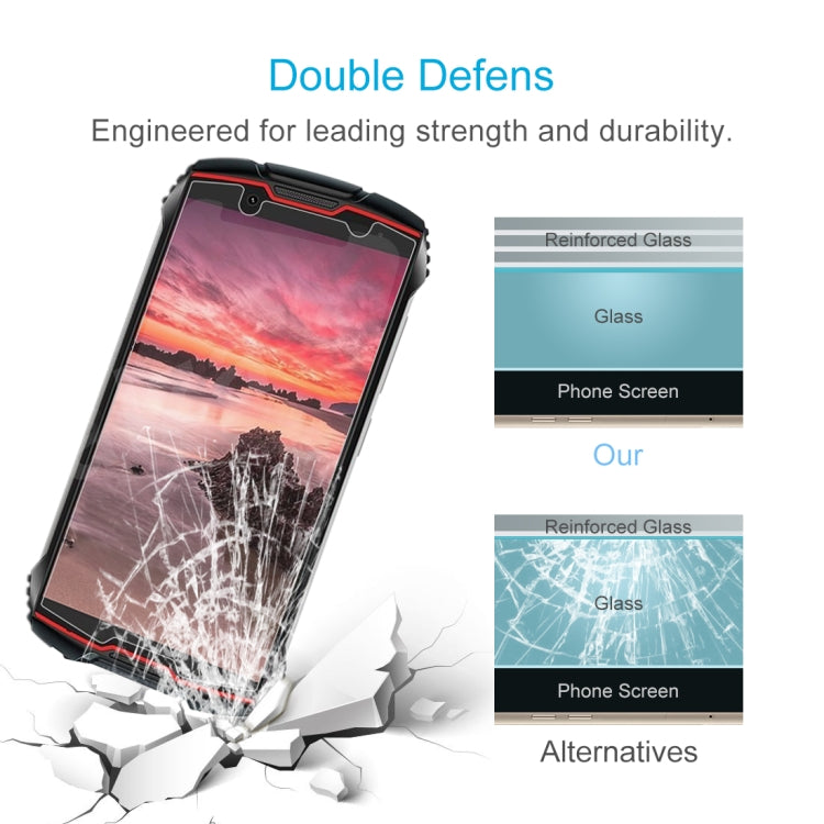 50 PCS 0.26mm 9H Surface Hardness 2.5D Explosion-proof Tempered Glass Non-full Screen Film