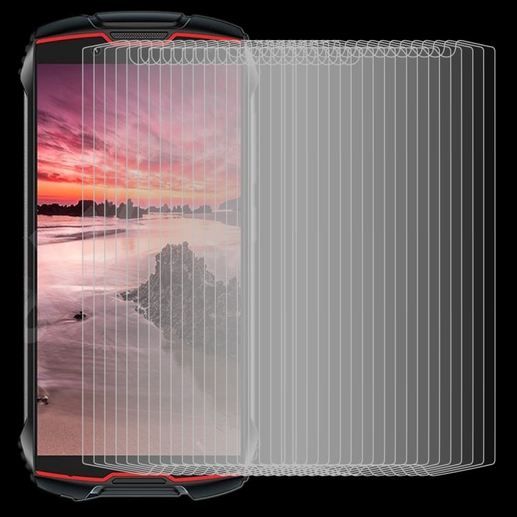 50 PCS 0.26mm 9H Surface Hardness 2.5D Explosion-proof Tempered Glass Non-full Screen Film