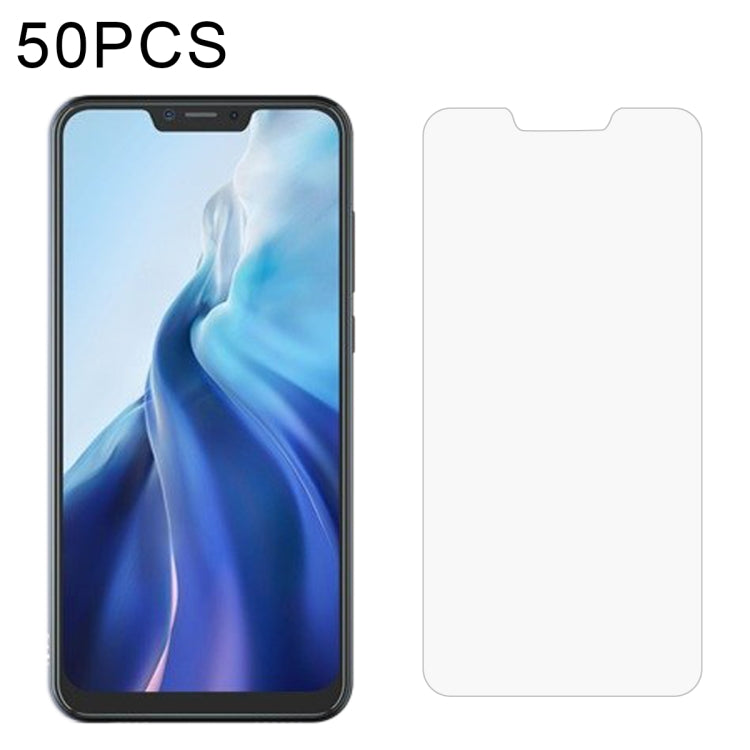 50 PCS 0.26mm 9H Surface Hardness 2.5D Explosion-proof Tempered Glass Non-full Screen Film