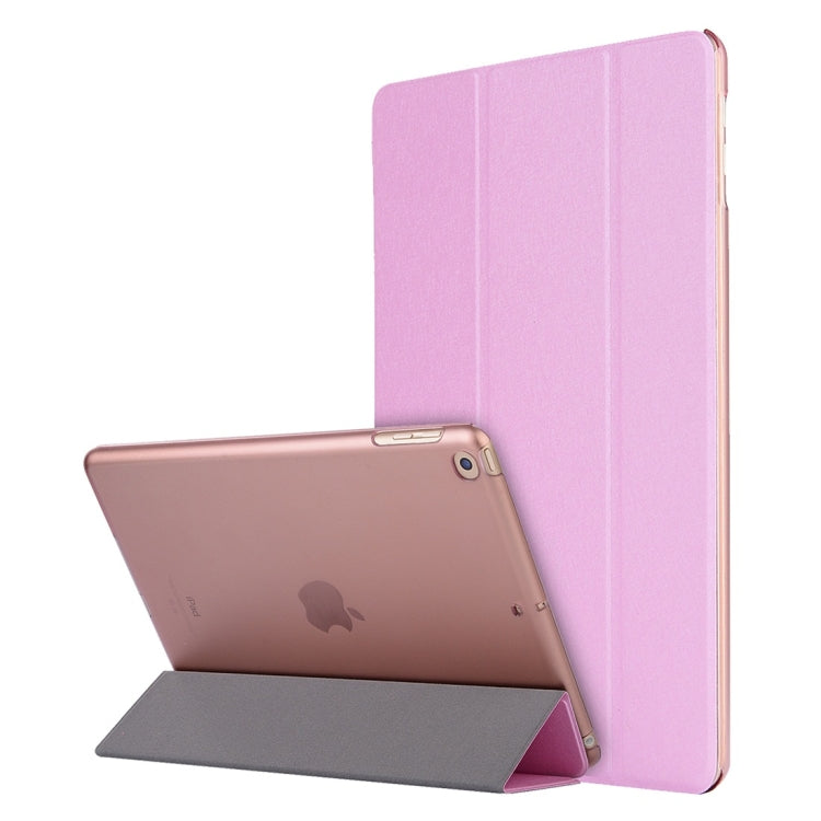 For iPad 10.2 inch Silk Texture Horizontal Flip Magnetic PU Leather Case, with Three-folding Holder & Sleep / Wake-up Function, For iPad 10.2 2021 / 2020 / 2019