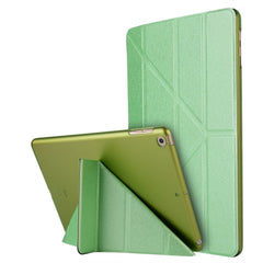 For iPad 10.2 inch Silk Texture Horizontal Deformation Flip Leather Case with Holder