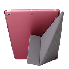 For iPad 10.2 inch Silk Texture Horizontal Deformation Flip Leather Case with Holder