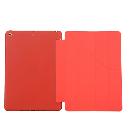 Für iPad 10,2 Zoll TPU Horizontal Deformation Flip Ledertasche mit Halter