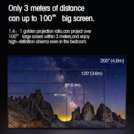 Proyector digital LED HD portátil para cine en casa T10 1920 x 1080P de 3600 lúmenes, versión para Android, versión para Android