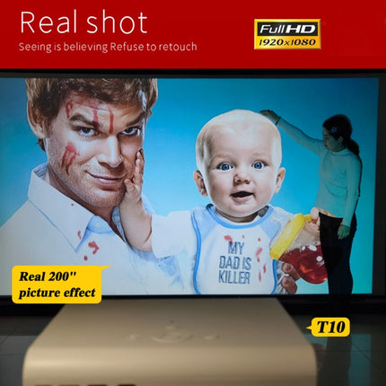 Proyector digital LED HD portátil para cine en casa T10 1920 x 1080P de 3600 lúmenes, versión para Android, versión para Android