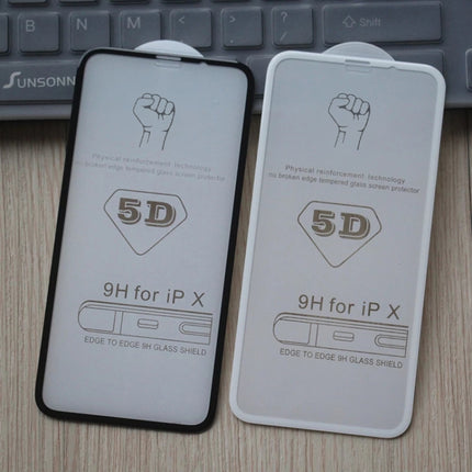 9H 5D Full Glue Full Screen Tempered Glass Film, For iPhone XS Max / 11 Pro Max (White) (1 PC), For iPhone X / XS 11 Pro (White) (1 PC), For iPhone XR / 11 (White) (1 PC)