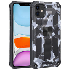 Camouflage Armor Shockproof TPU + PC Magnetic Protective Case with Holder, For iPhone 11 Pro Max, For iPhone 11, For iPhone 11 Pro