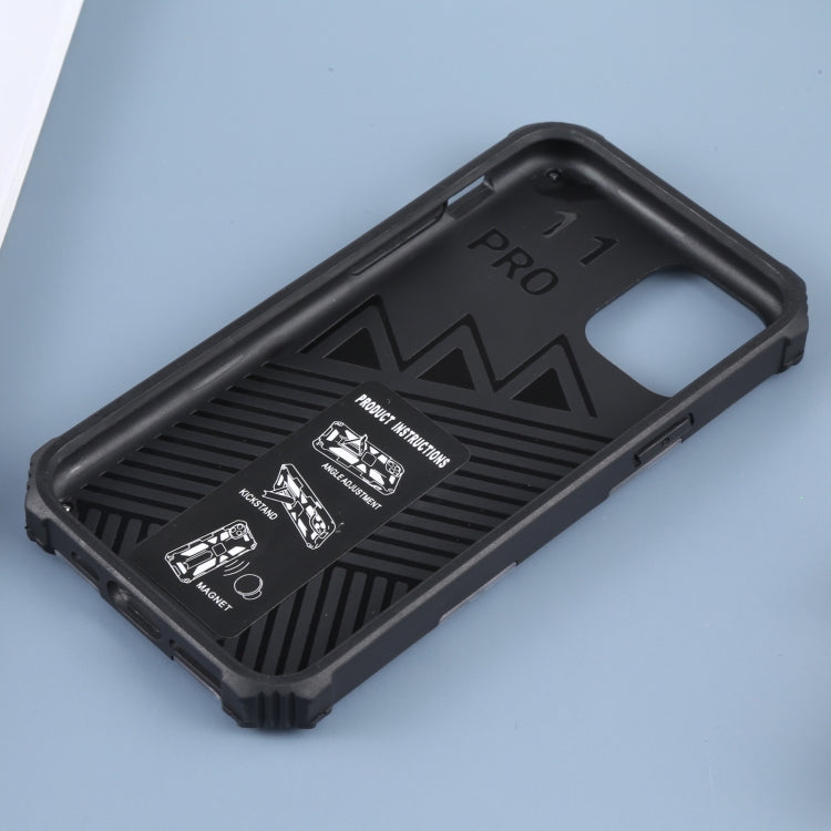 Camouflage Armor Shockproof TPU + PC Magnetic Protective Case with Holder