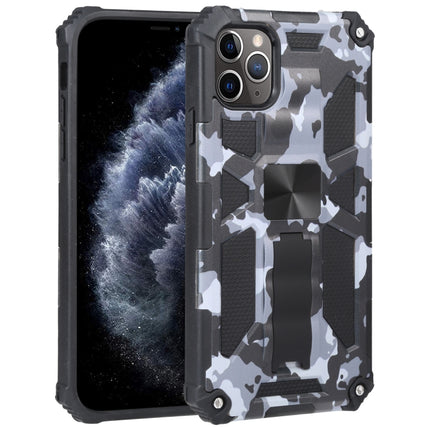 Camouflage Armor Shockproof TPU + PC Magnetic Protective Case with Holder