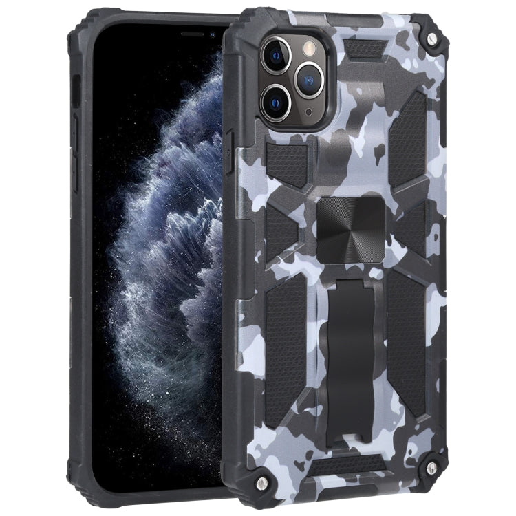 Camouflage Armor Shockproof TPU + PC Magnetic Protective Case with Holder, For iPhone 11 Pro Max, For iPhone 11, For iPhone 11 Pro