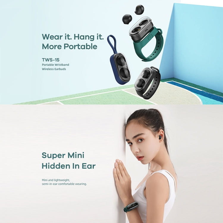 Remax Proda TWS-15 Auriculares estéreo inalámbricos portátiles con Bluetooth 5.0 y estilo pulsera