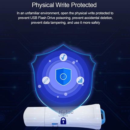 Netac U335S USB 3.0 High Speed Antivirus Write Protection USB Flash Drives U Disk, 128GB