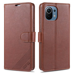 AZNS Magnetic Calf Texture Horizontal Flip Leather Case with Card Slots & Holder & Wallet, For OPPO Reno5 4G, For Xiaomi Mi 11
