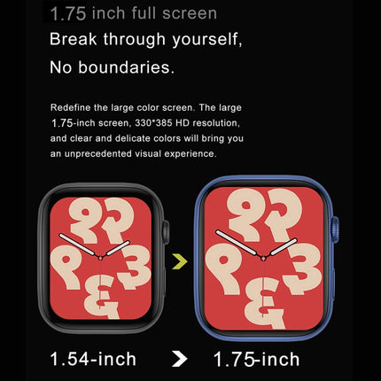 DW35PRO 1.75 inch Color Screen IPX7 Waterproof Smart Watch, Support Bluetooth Answer & Reject / Sleep Monitoring / Heart Rate Monitoring, Style: Silicone Strap, Silicone Strap(Red), Silicone Strap(White), Silicone Strap(Pink), Silicone Strap(Blue)�����...