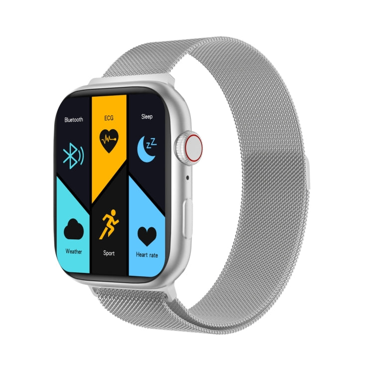 DW35PRO 1.75 inch Color Screen IPX7 Waterproof Smart Watch, Support Bluetooth Answer & Reject / Sleep Monitoring / Heart Rate Monitoring, Style: Steel Strap