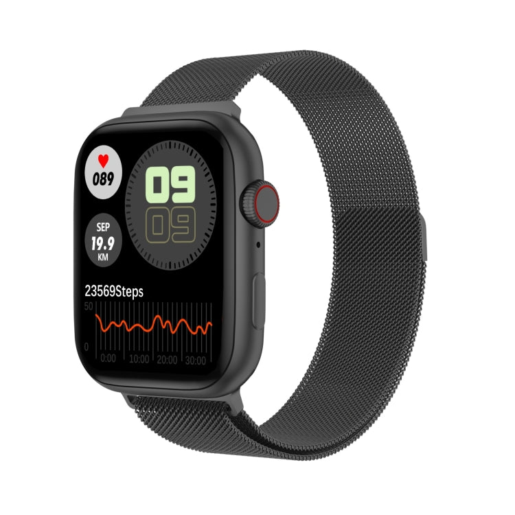 DW35PRO 1.75 inch Color Screen IPX7 Waterproof Smart Watch, Support Bluetooth Answer & Reject / Sleep Monitoring / Heart Rate Monitoring, Style: Steel Strap