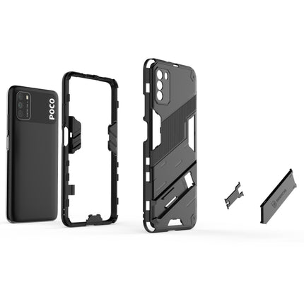 Punk Armor 2 in 1 PC + TPU Shockproof Case with Invisible Holder, For Xiaomi Poco M3, For Xiaomi Redmi Note 9 5G, For Xiaomi Redmi Note 9 Pro Max
