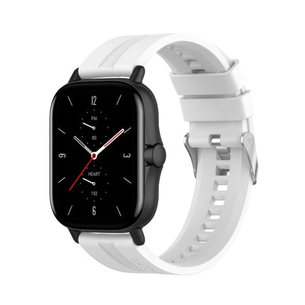 For Amazfit GTS 2e / GTS 2 20mm Silicone Replacement Strap Watchband with Silver Buckle, For Amazfit GTS 2e