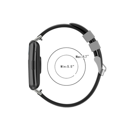 For Huawei Watch Fit 18mm Clasp Style Silicone Two-color Replacement Strap Watchband